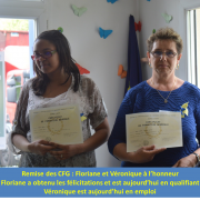 Remise des CFG à Floriane et Véronique
